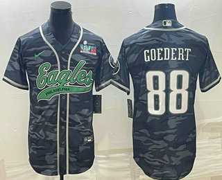 Men's Philadelphia Eagles #88 Dallas Goedert Grey Camo With Super Bowl LVII Patch Cool Base Stitched Baseball Jersey,We sell and wholesale Men's Philadelphia Eagles #88 Dallas Goedert Grey Camo With Super Bowl LVII Patch Cool Base Stitched Baseball Jersey on line form chian!